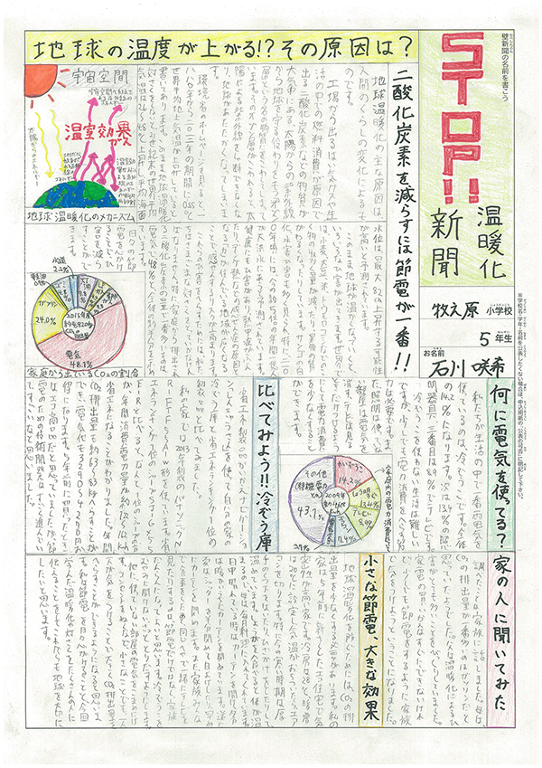 石川 咲希さん「STOP！！温暖化新聞」