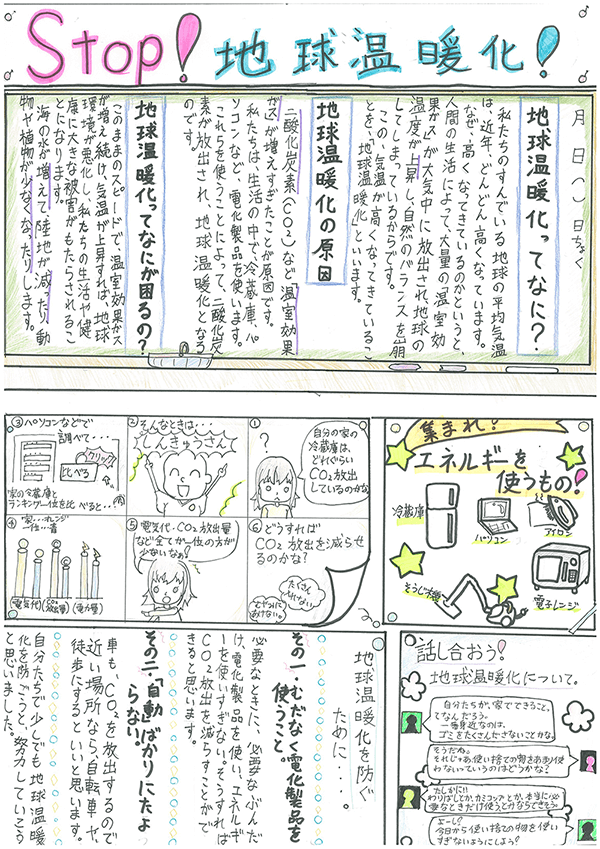 Non温暖化 こども壁新聞コンクール 佳作発表 ２ ２ Cool Choice 未来のために いま選ぼう