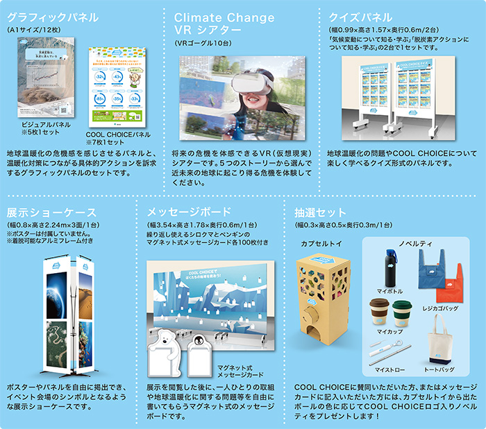 COOL CHOICEイベント用展示ツール画像