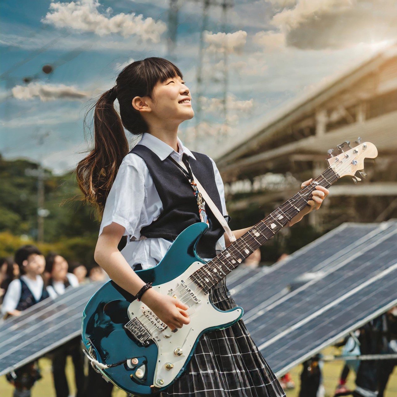 早稲田実業高校生徒がソーラー学園祭を実施の写真