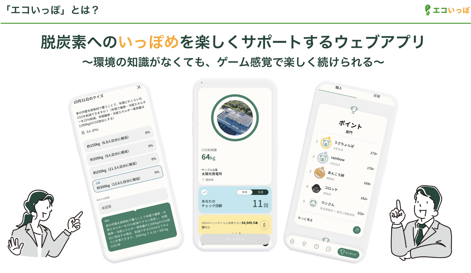 従業員みんなで楽しく脱炭素意識アップの写真