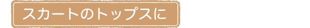 スカートのトップスに