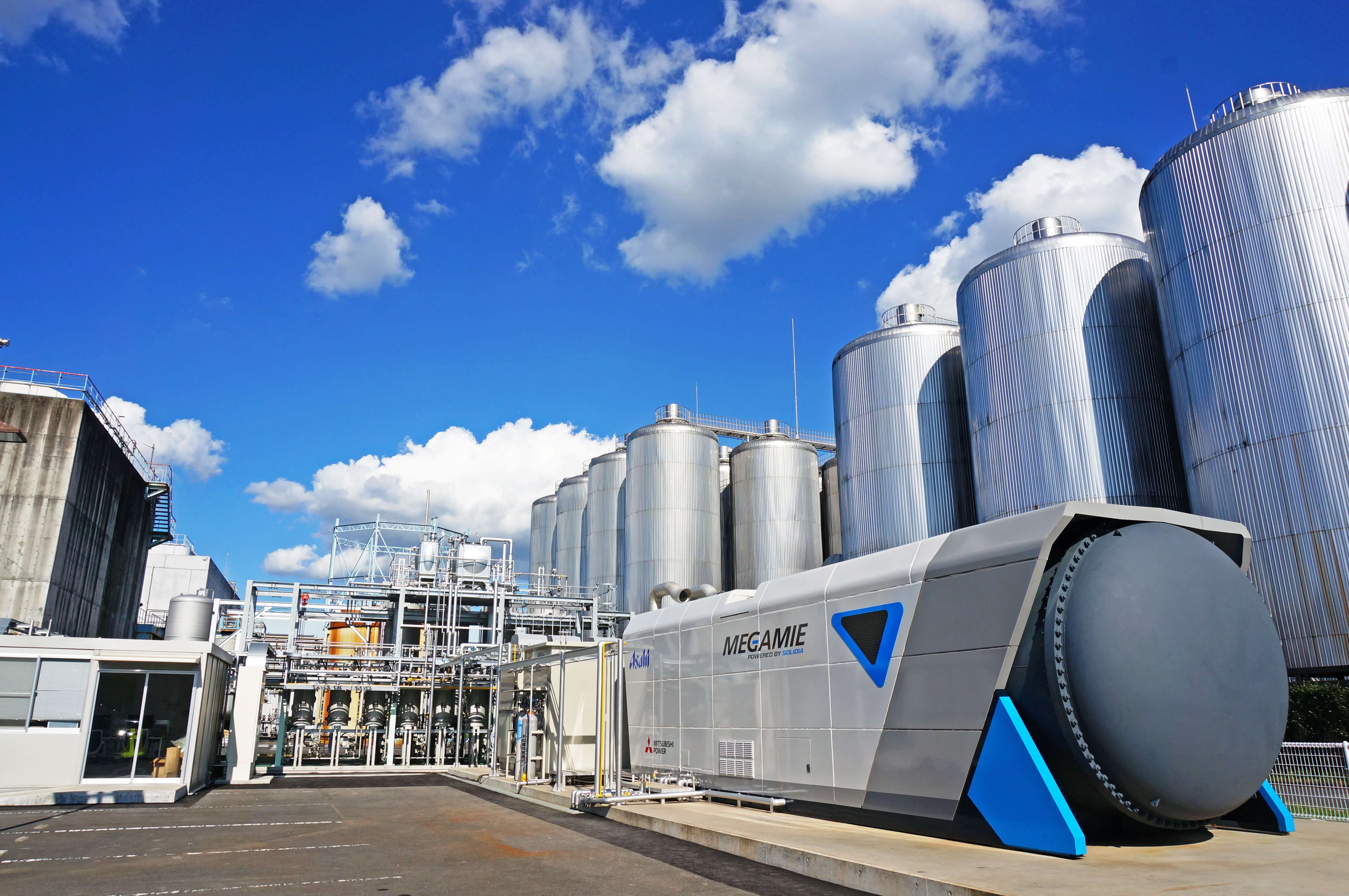 生産工場のバイオメタンガス燃料電池発電システム